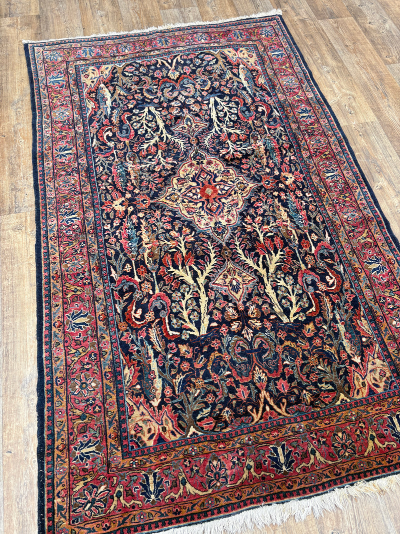Antique Sarouk - 4'3" x 6'4"