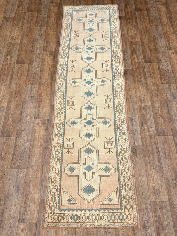 Vintage Oushak Runner - 3'4" x 11'9"