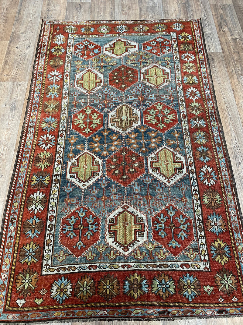4'2" x 6'8" Antique NW Persian