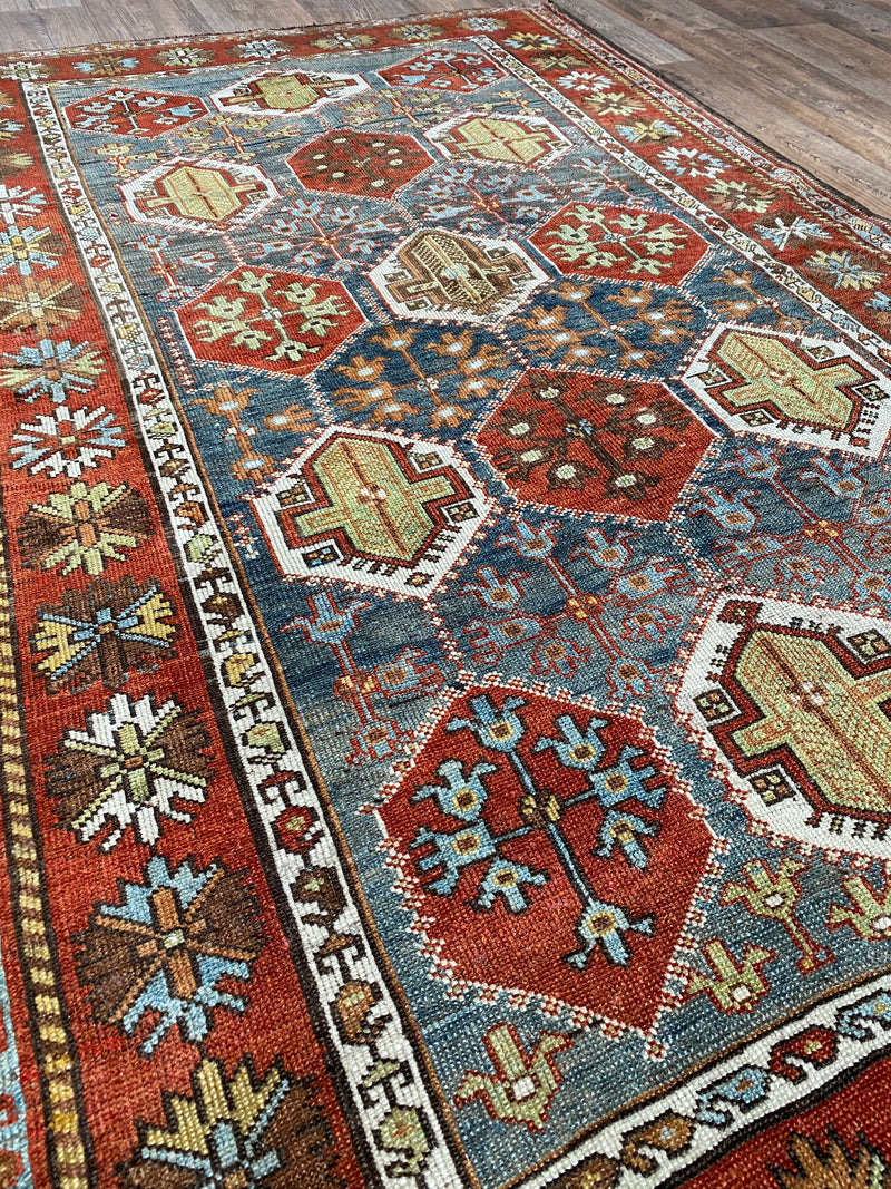 4'2" x 6'8" Antique NW Persian