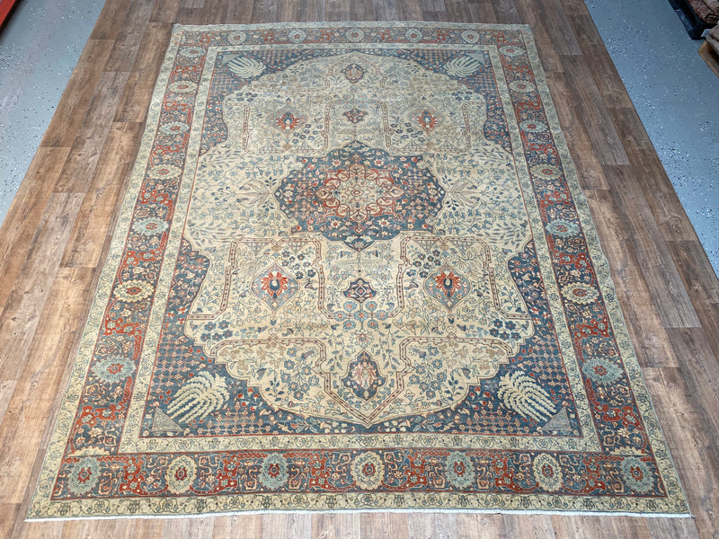 Antique Tabriz - 9'1" x 12'2"