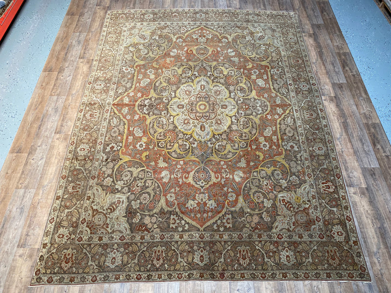 Antique Tabriz - 9'9'' x 12'6